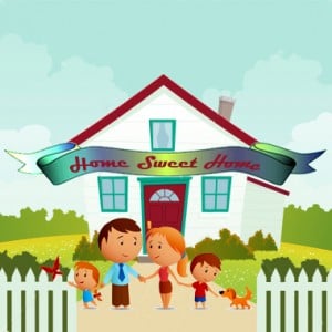 Image of family that completed their overseas move