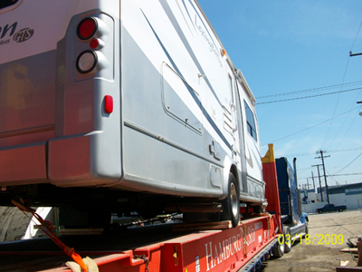 RV Shipping on Flat Rack