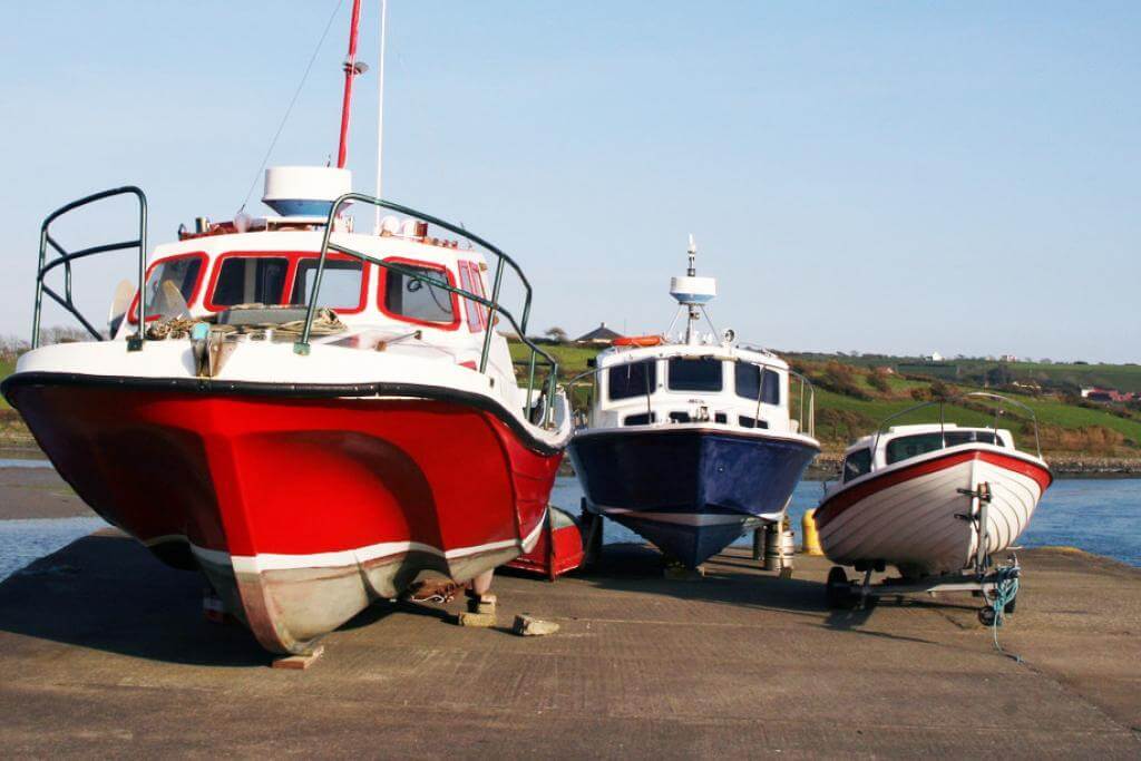 Three International Boats Shipping of Different Sizes