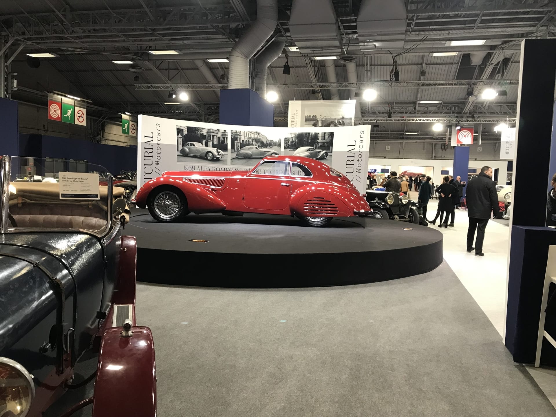 The 1939 Alfa Romeo 8C 2900B Touring Berlinetta for auction at 16-22 million euros.