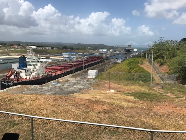 A Ship Dropping 26 m into the Panama Canal