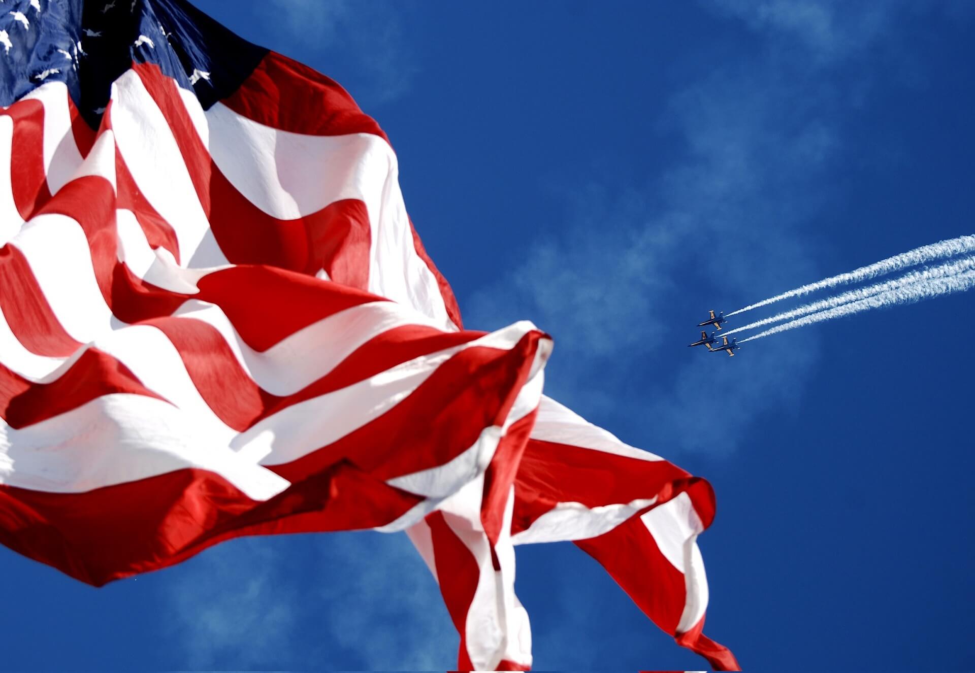 Jet Flying By the American Flag PCS Germany