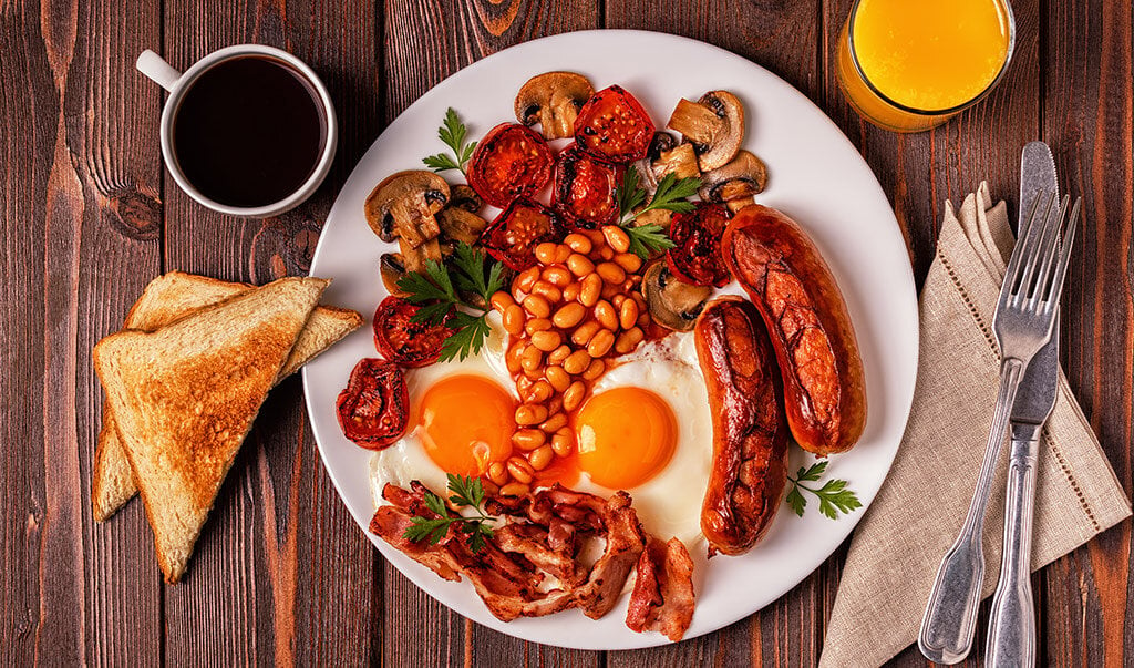 Traditional full English breakfast