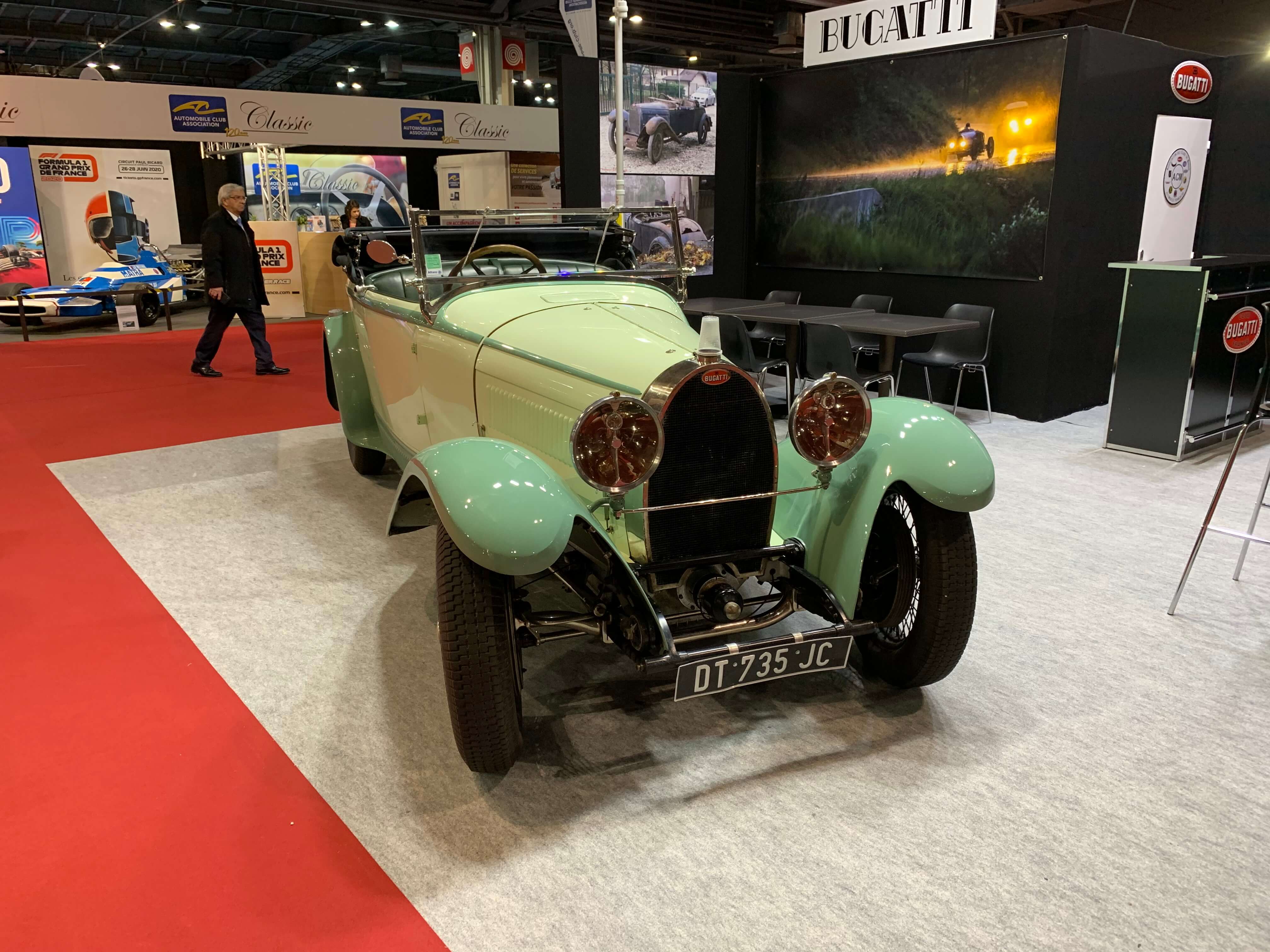 in3 teal bugatti T44 Roadster