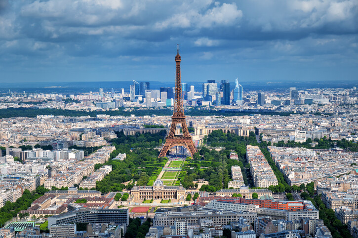 Aerial view of Paris